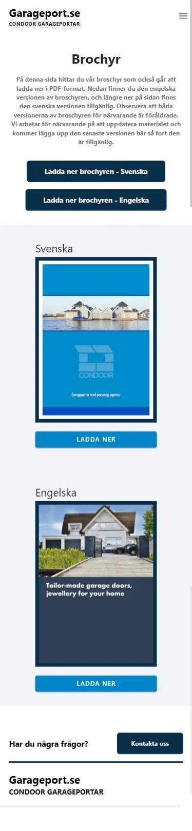 Brochyr page on a phone